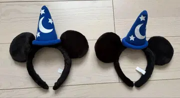 미키 마법사 모자 머리띠 커플 세트