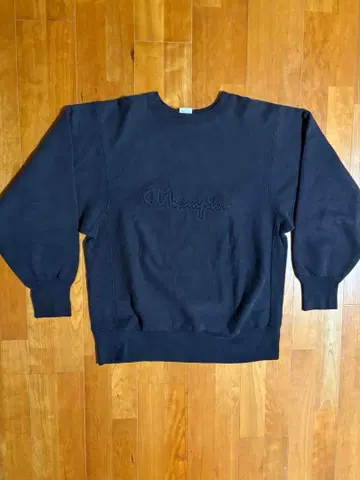 USA 자수 택 90s Champion REVERSE WEAVE 블랙