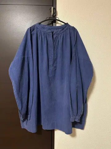 vintage Biaude 인디고 린넨 스모크