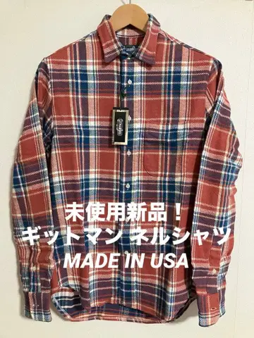 미사용 새상품! 깃먼 빈티지 체크 플란넬 셔츠 MADE IN USA