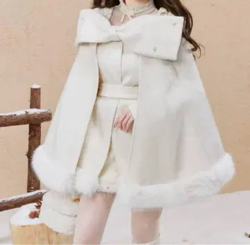 merci latte 판초 케이프 코트