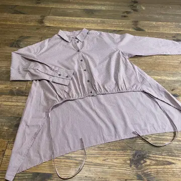 프라이드 드로스트 디자인 스트라이프 블라우스 [38] 긴팔