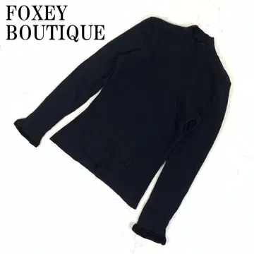 LA8485 폭시 부티크 긴팔 니트 블랙 울 100% 40