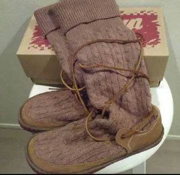 인디언 니트 부츠 베이지