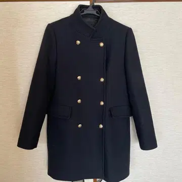 ZARA 스탠드 카라 미들 기장 코트