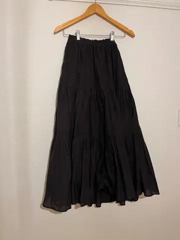 relume 블랙 플레어 스커트 코튼 100%