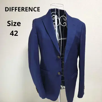 [ 인기 DIFFERENCE ] 파랑 안감 도트 자켓 사이즈 42