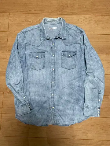 Gap 1969 도트 무늬 데님 셔츠 XL