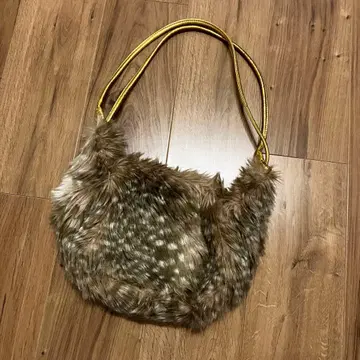 츠모리치사토 고양이형 퍼 백