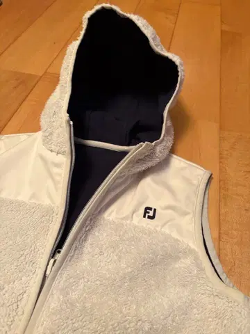 풋조이 플리스 후드 부착 베스트 리버서블