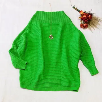 ANTIQUA 안티카 돌먼 니트 와이드 보틀넥 오버 사이즈