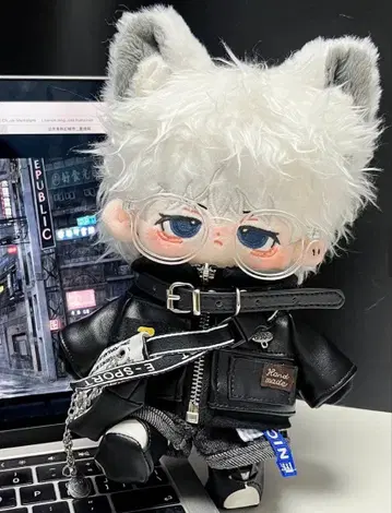 [ 무속성 봉제 인형 ] 20cm 봉제 인형 의류 자켓 세트 강아지