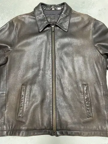 90's 라무 가죽 자켓 브라운