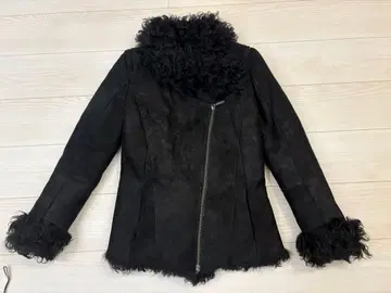 V.SP - 무스탕 코트 알파카 혼방 터키산 블랙 여성용