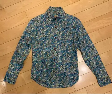 TETE HOMME 블루 계열 꽃무늬 긴팔 셔츠 버튼 다운