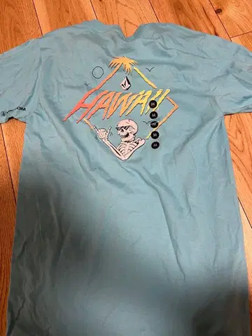VOLCOM Hawaii T셔츠 M 사이즈 라이트 블루