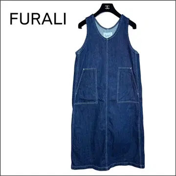 [ FURALI ] 데님 오버롤 스커트 프리 사이즈 면 100%