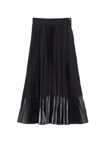 [ 새상품 택 포함 ] HYKE의 타프타 x 에코 가죽 플리츠 스커트