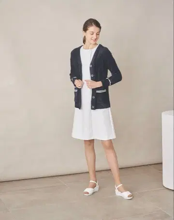 젤라또피케&클라시코 스무디 가디건 네이비