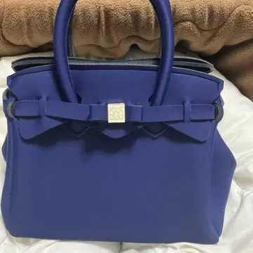 SAVE MY BAG 네이비 핸드백