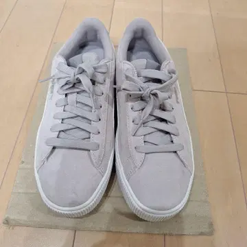 Puma 베이지 스웨이드 로우컷 스니커즈