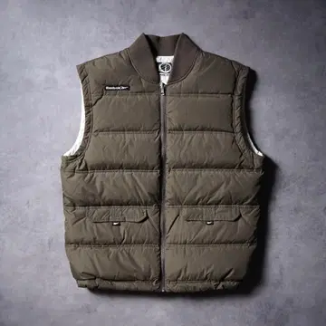 90s Reebok 리브 옷깃 다운 베스트 밑단 드로 코드