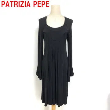 A7048 파트리치아 페페 롱 원피스 긴팔 레이온 블랙 3