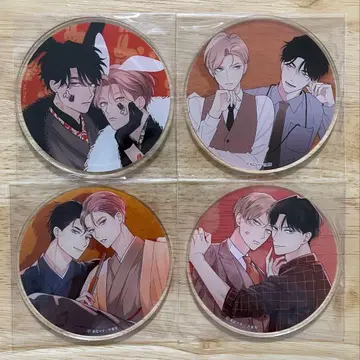 페이크 팩트 립스 말굽 바닥 아크릴 코스터