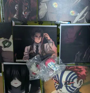 제일복권 귀멸의 칼날 쵸코놋코 캠퍼스풍 보드 아카자 도우마