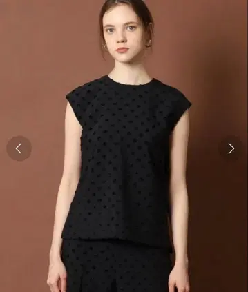 드레 스테리아 도트 자카드 쉘 탑 38