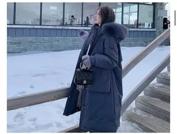 2WAY 다운 코트 여성용 다운 자켓 롱 코트