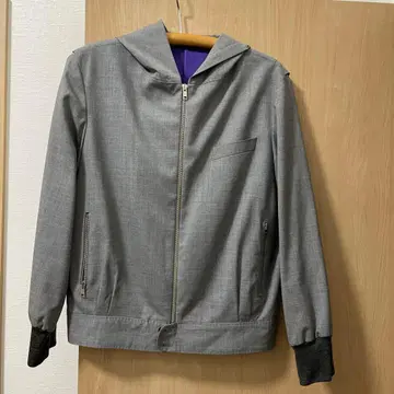 그레이 후드 부착 자켓 폴스미스