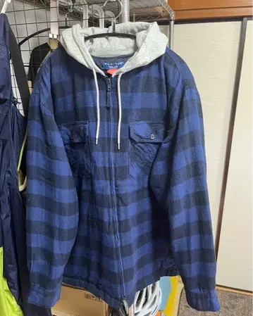 PURITAN 중목화 체크 무늬 퀼팅 자켓 L