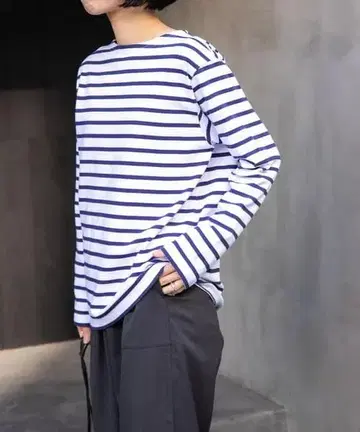 [ 새상품급 ] FORK&SPOON 보트넥 보더 네이비 사이즈 2