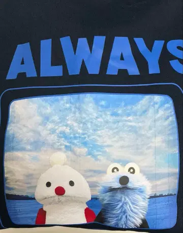 GU 헤비웨이트 맨투맨 풀오버 퍼펫순순 네이비 L