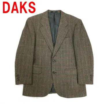 A7058 닥스 테일러드 자켓 울 체크 브라운 92A5