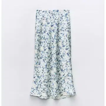 프린트지 미디 스커트