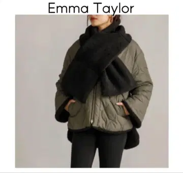 Emma Taylor 퀼팅 자켓 머플러 포함