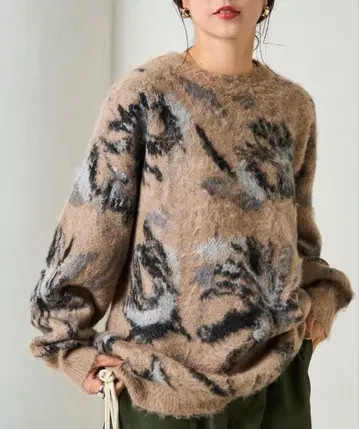 FREAK'S STORE 꽃무늬 오버 사이즈 스웨터 니트