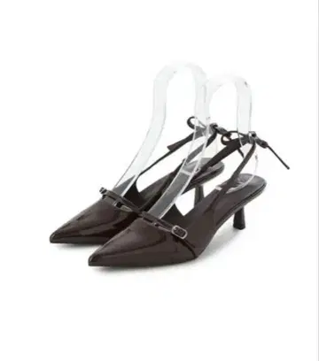 LILY BROWN 리본 백 슬링 펌프스