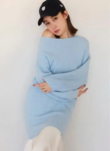 [ 정가 10,000엔 ] snidel 스나이델 니트 원피스 오프숄더