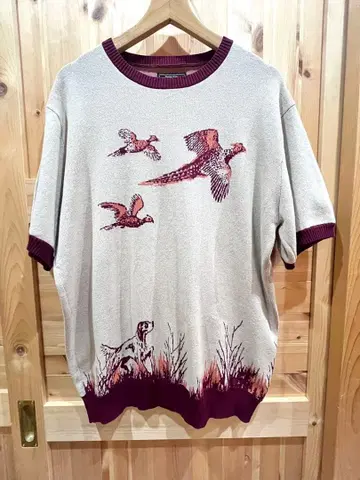 beams plus 빔즈 자카드 니트 T셔츠 코튼