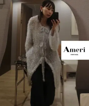 [Ameri] 24AW UND 2WAY RAME HAND KNIT TOP