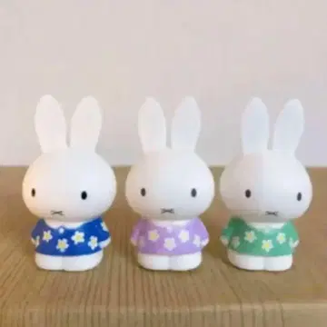 미피 소프트 마스코트 꽃무늬 3색 파랑 그린 보라색 B