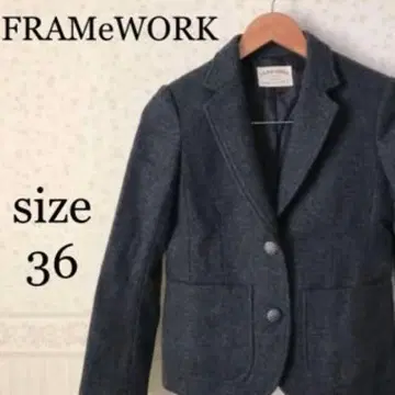 새상품급 FRAMEWORK 프레임워크 테일러드 자켓 캐시미어 혼방 일본제
