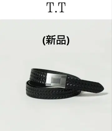 T.T Basketweave Pattern Belt 벨트 블랙