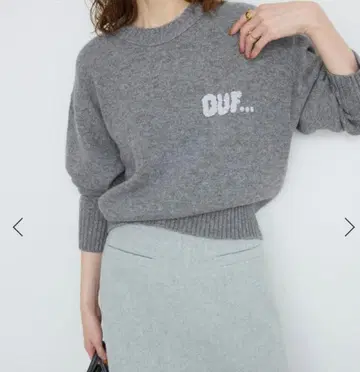 새상품급 슬로브 이에나 24AW OUF 로고 니트 그레이