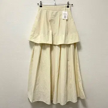 STYLEMIXER 티어드 플레어 스커트 베이지 M 사이즈