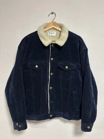 네이비 코듀로이 보아 자켓