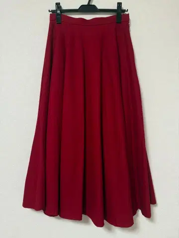 UNITED ARROWS 플레어 스커트 롱 38 레드